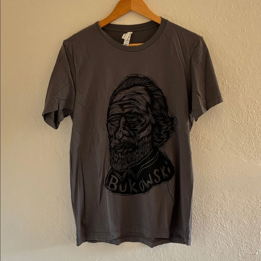 Charles Bukowski Charcoal T-Shirt - Picture 1 of 4